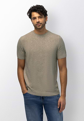 Gemêleerd-T-shirt-met-rubberen-badge