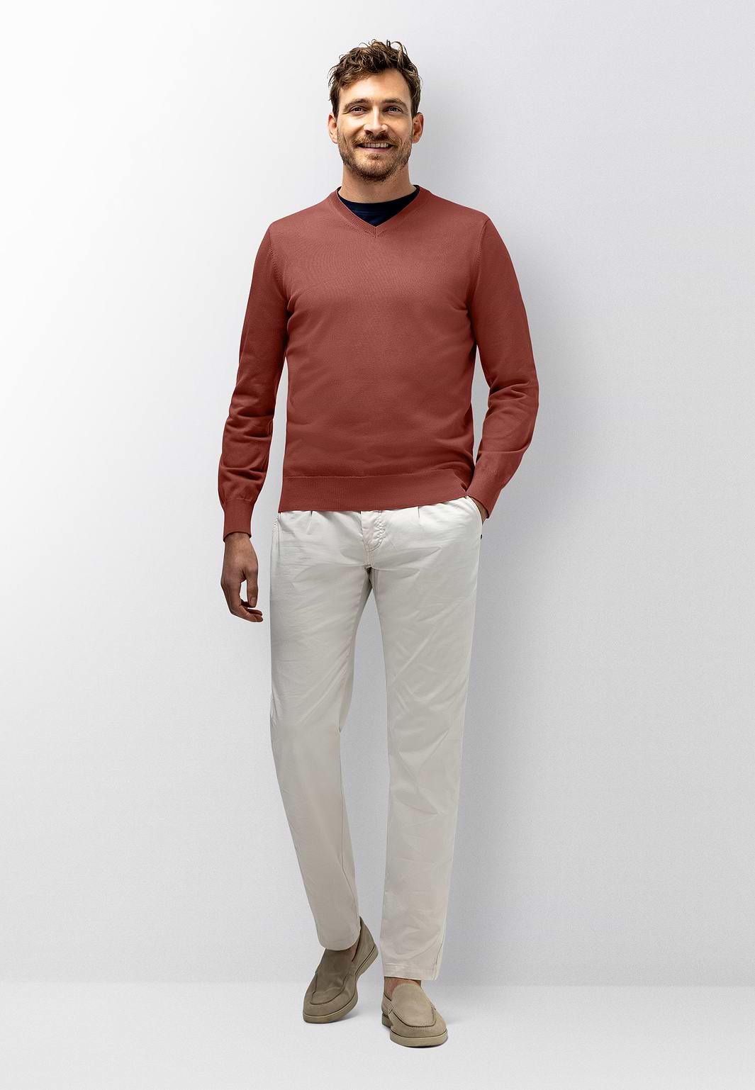 Fijngebreide-V-hals-trui