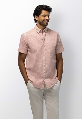 Poplin-overhemd-met-korte-mouwen