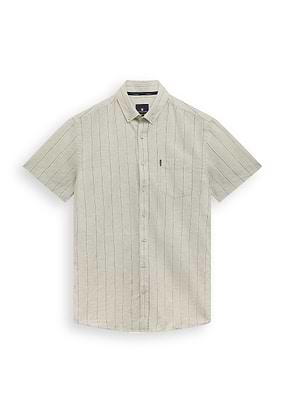 Gestreept-linnen-katoen-overhemd