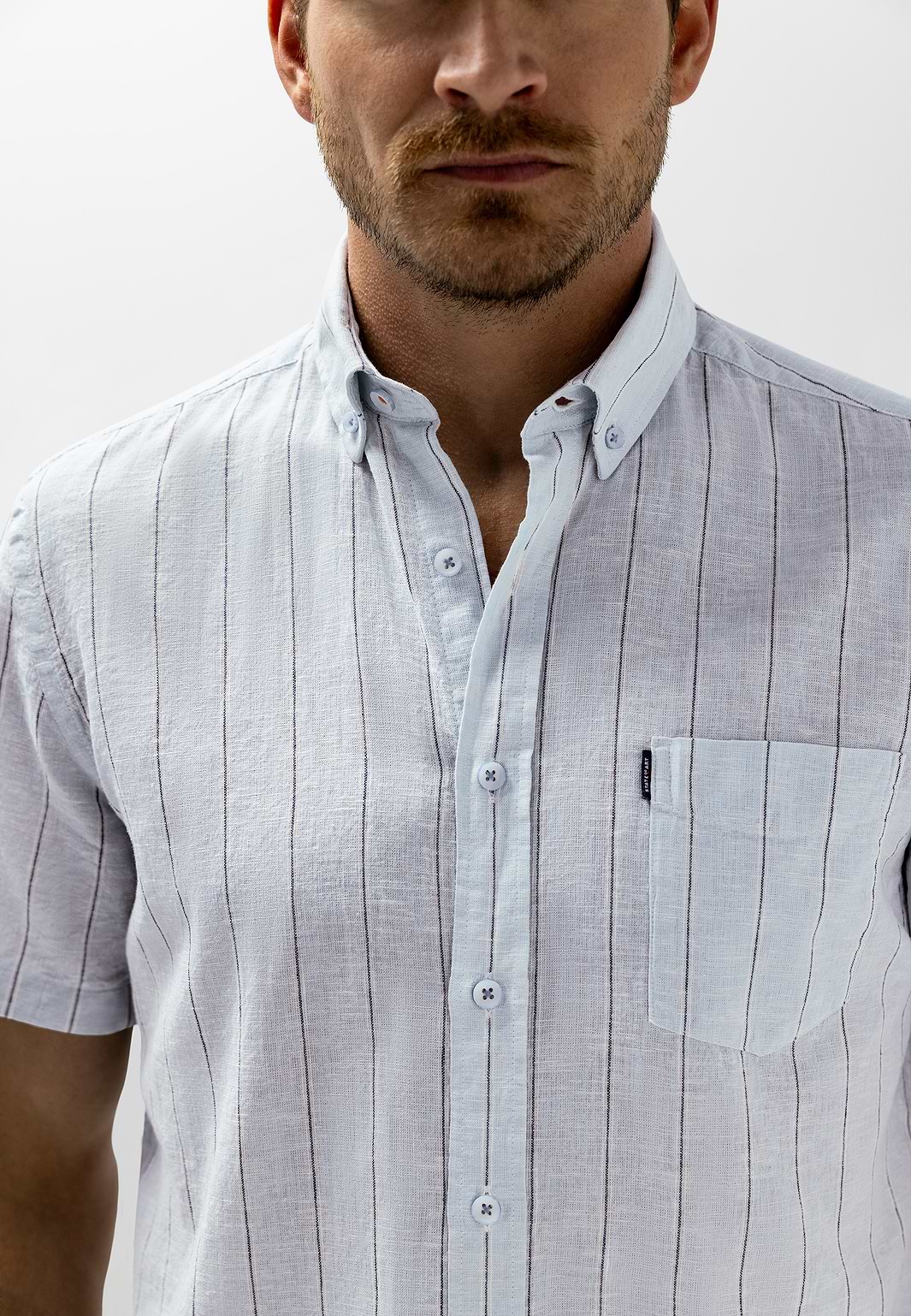 Gestreept-linnen-katoen-overhemd