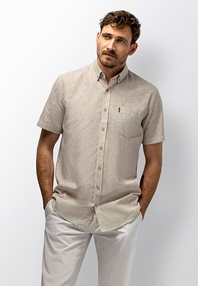 Overhemd-met-korte-mouwen-en-streep