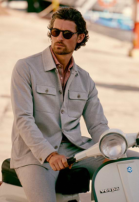 Halfgevoerd-overshirt