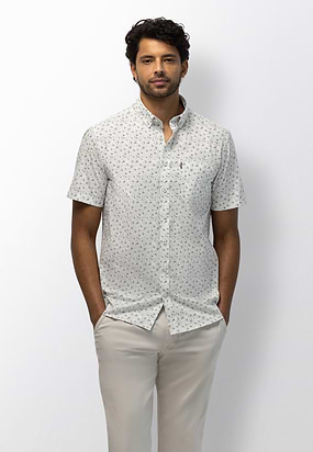 Poplin-overhemd-met-korte-mouwen