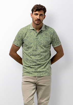 Piqué-polo-met-botanische-print