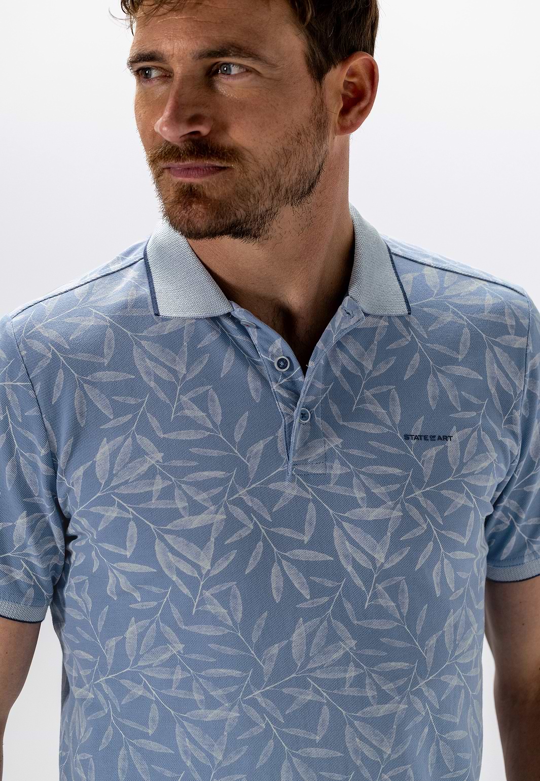 Piqué-polo-met-botanische-print