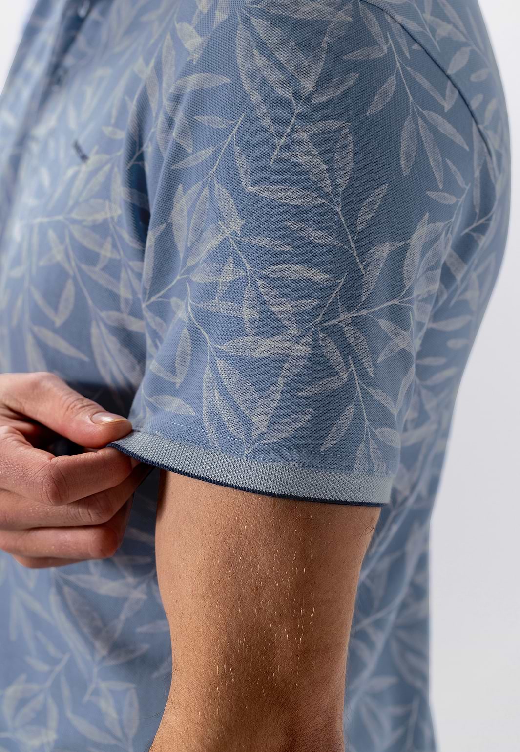 Piqué-polo-met-botanische-print