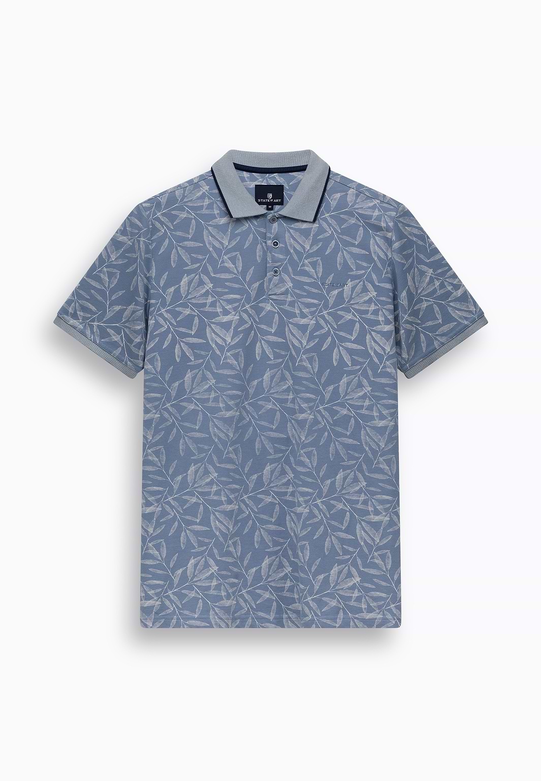 Piqué-polo-met-botanische-print