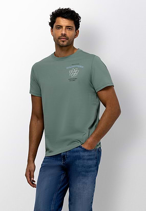 T-shirt-met-print-op-borst-en-rug