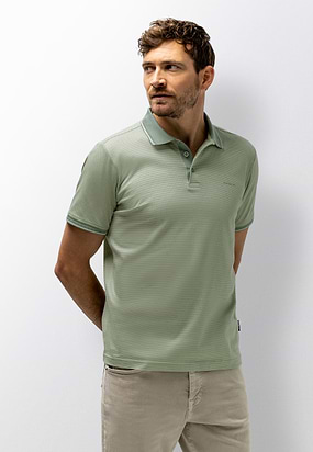 Jacquard-polo-van-katoen