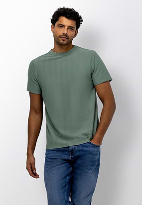 T-shirt-met-jacquard-honingraatstructuur