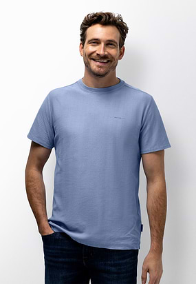 T-shirt-met-jacquard-honingraatstructuur