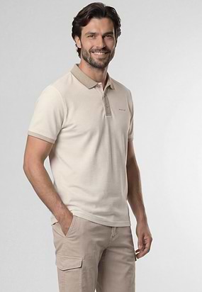 Jersey-polo-met-structuurdessin