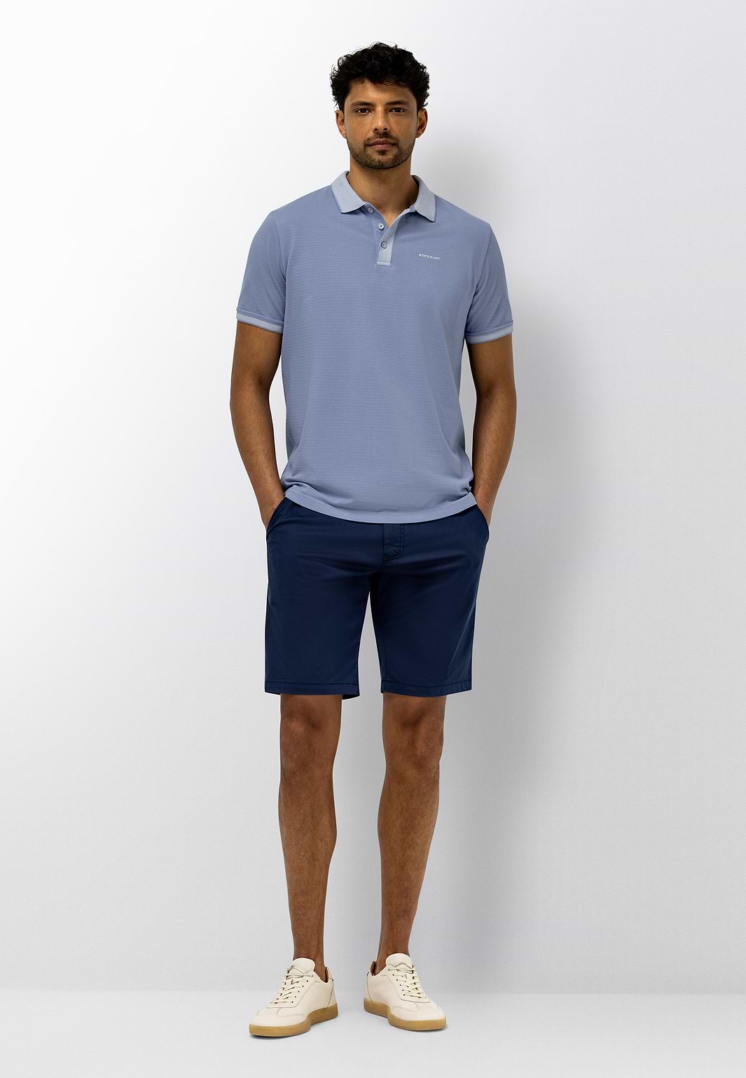 Jersey-polo-met-structuurdessin