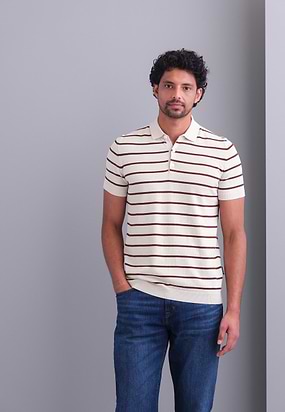 Gebreide-polo-met-streepmotief