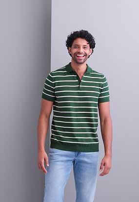 Gebreide-polo-met-streepmotief