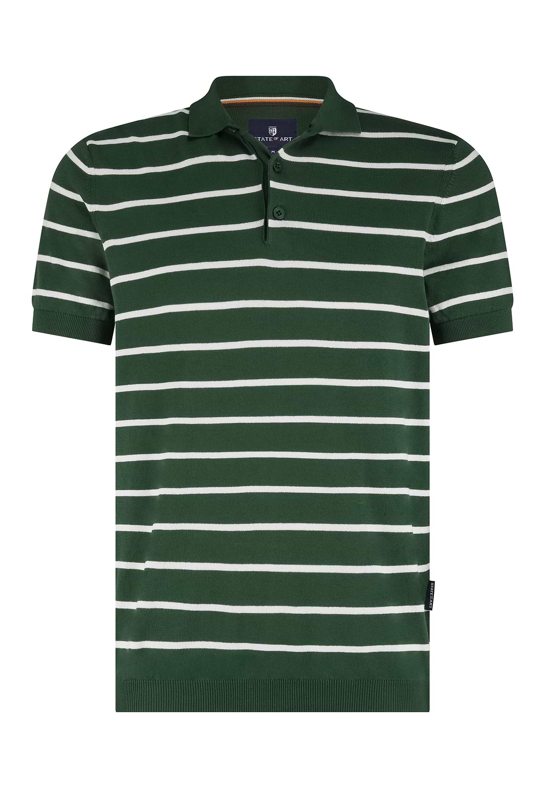 Gebreide-polo-met-streepmotief