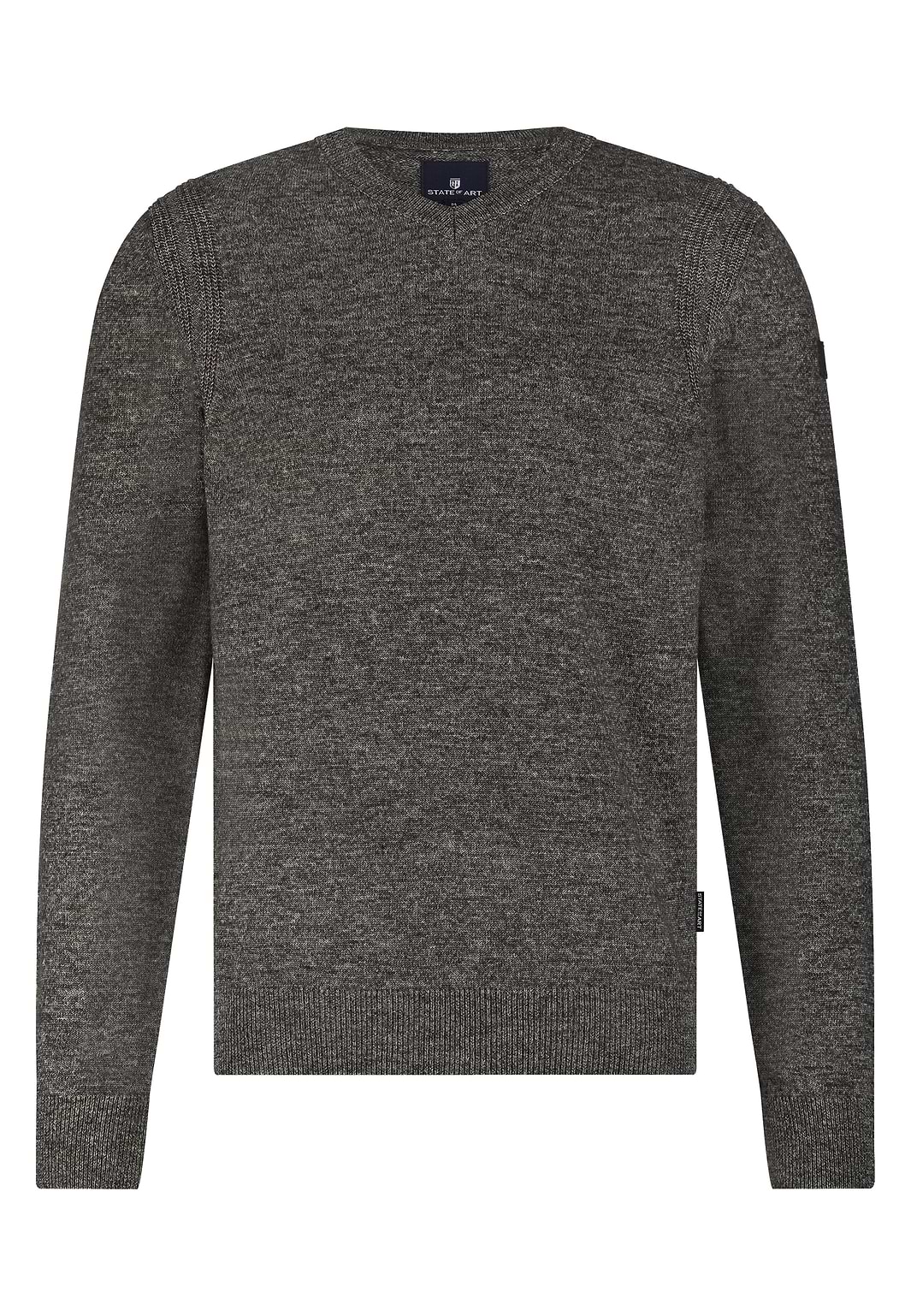 Pull-mélangé-avec-détails-en-côtes