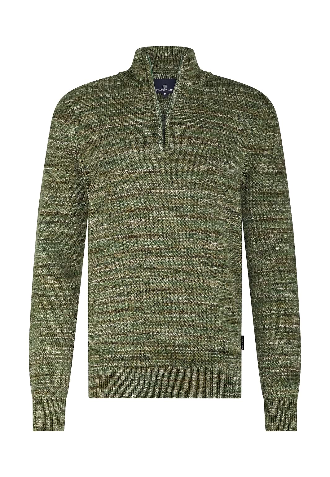 Pull-chiné-avec-fermeture-zippée-courte