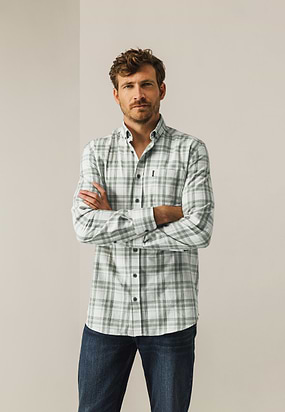 Geruit-overhemd-van-een-katoenmix