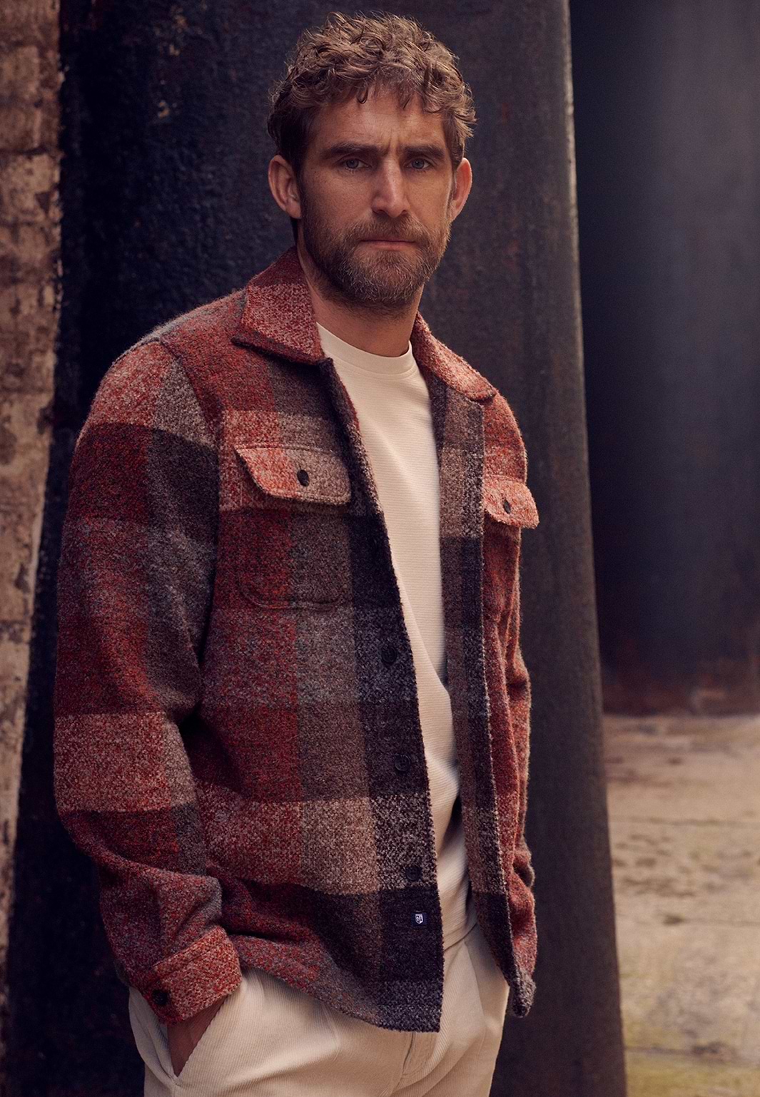 Ronde-hals-T-shirt-met-structuurpatroon