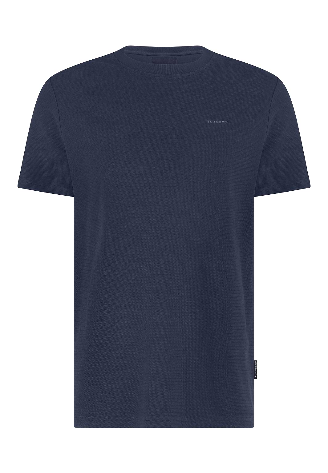 Ronde-hals-T-shirt-met-structuurpatroon