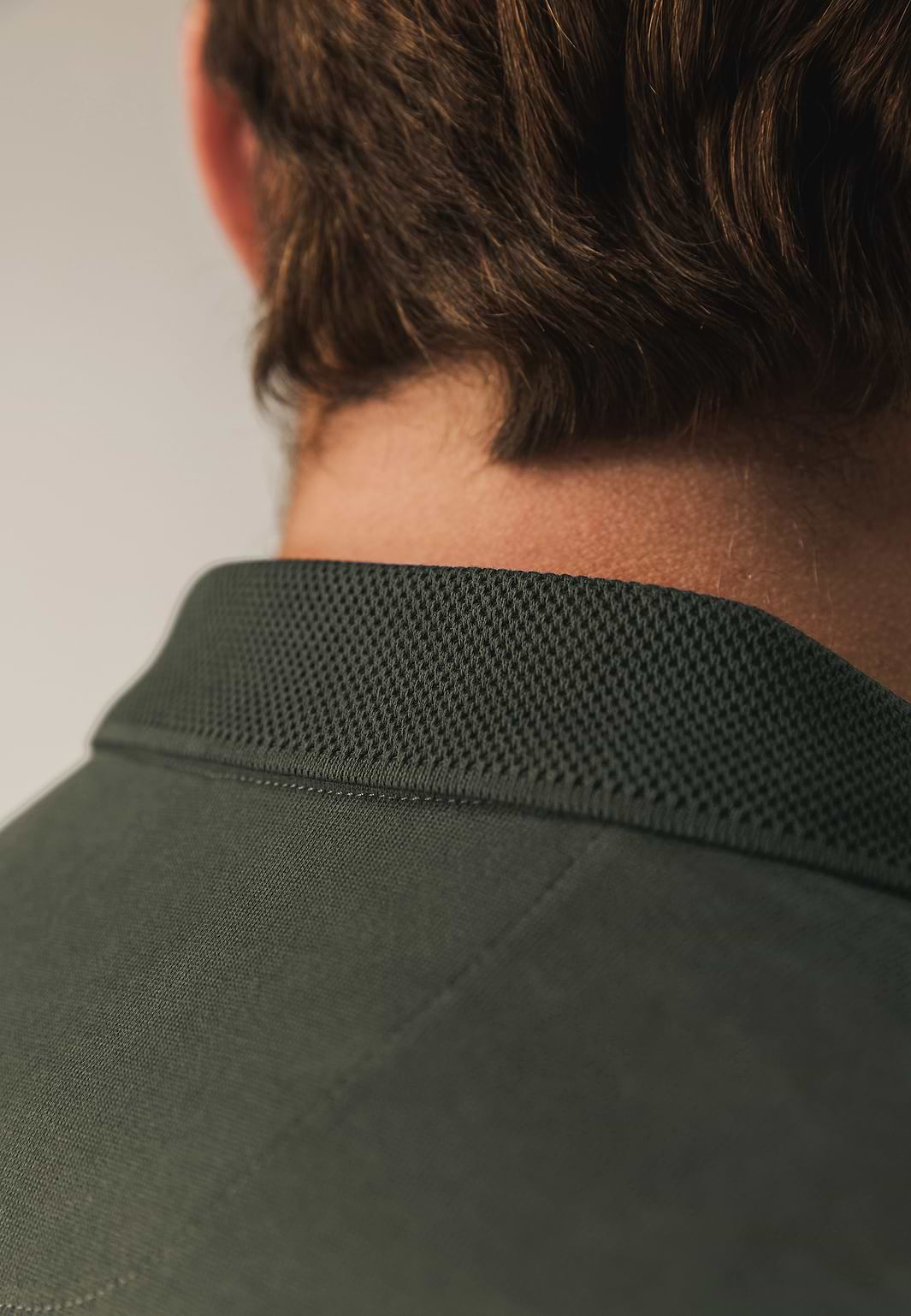 Polo-met-structuurgebreide-kraag