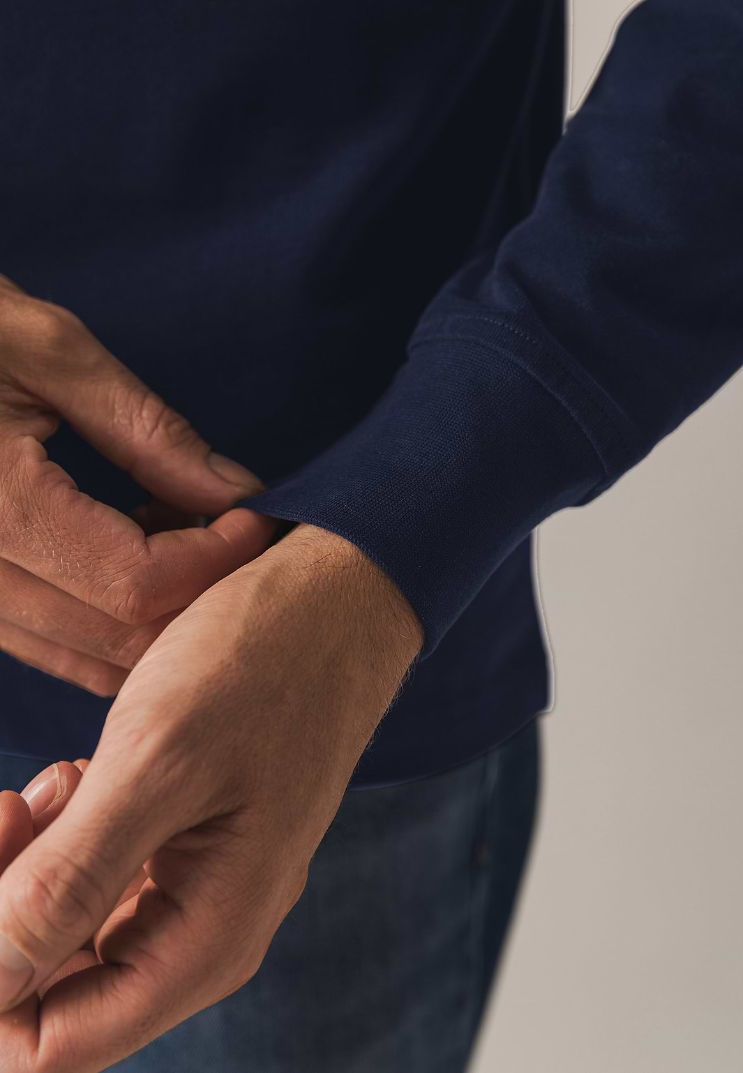 Polo-met-structuurgebreide-kraag