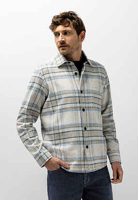 Twill-overshirt-met-ruitdessin