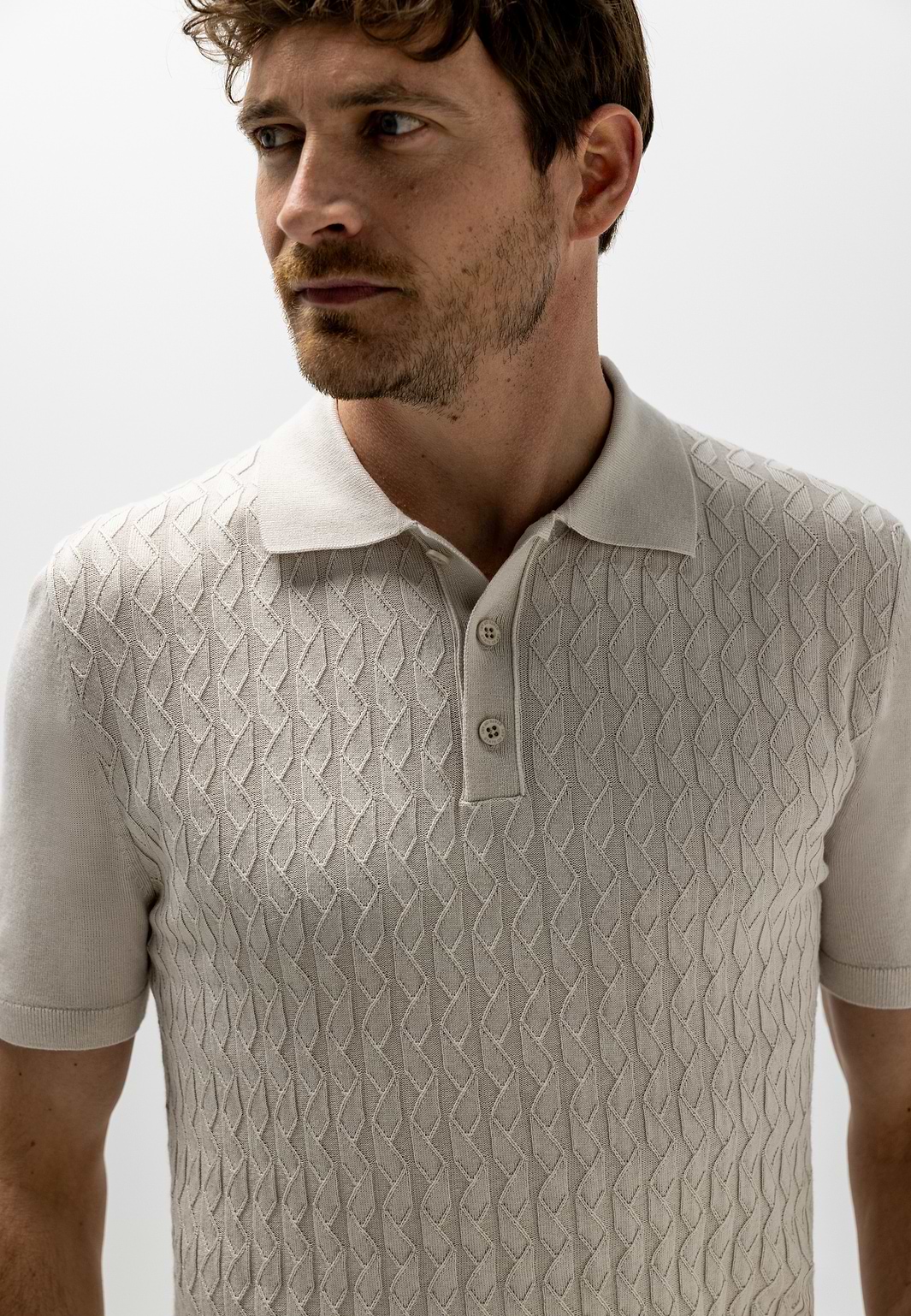Polo-en-maille-texturé