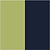 lichtgroen/donkerblauw