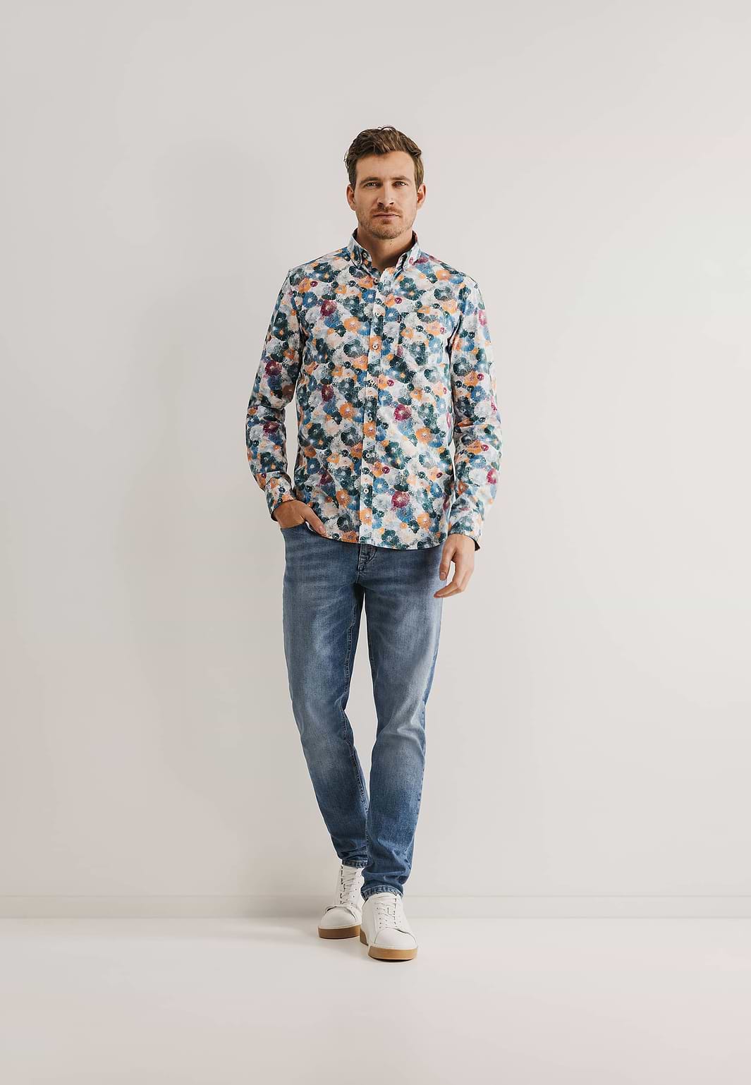 Button-down-overhemd-met-print