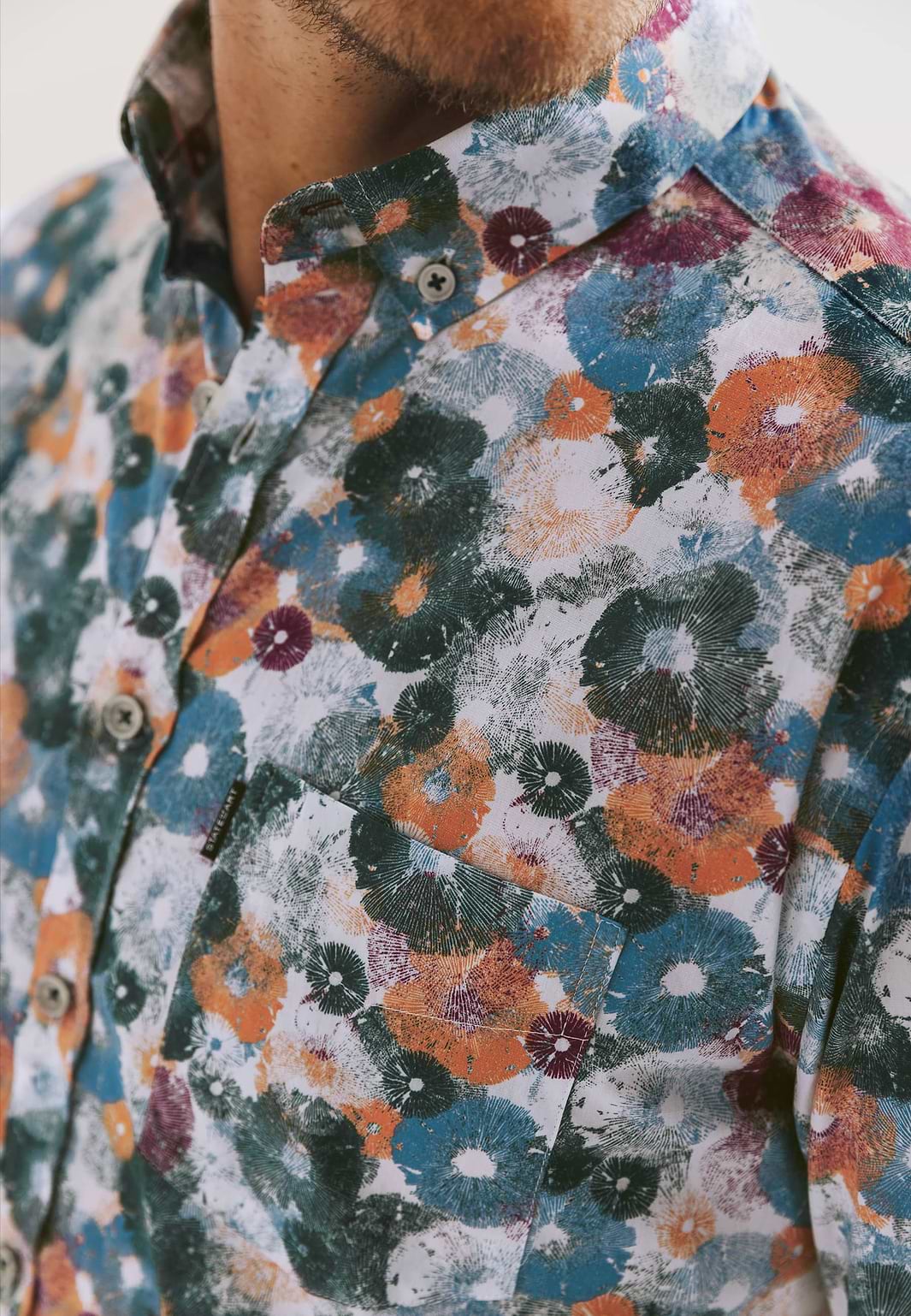 Button-down-overhemd-met-print