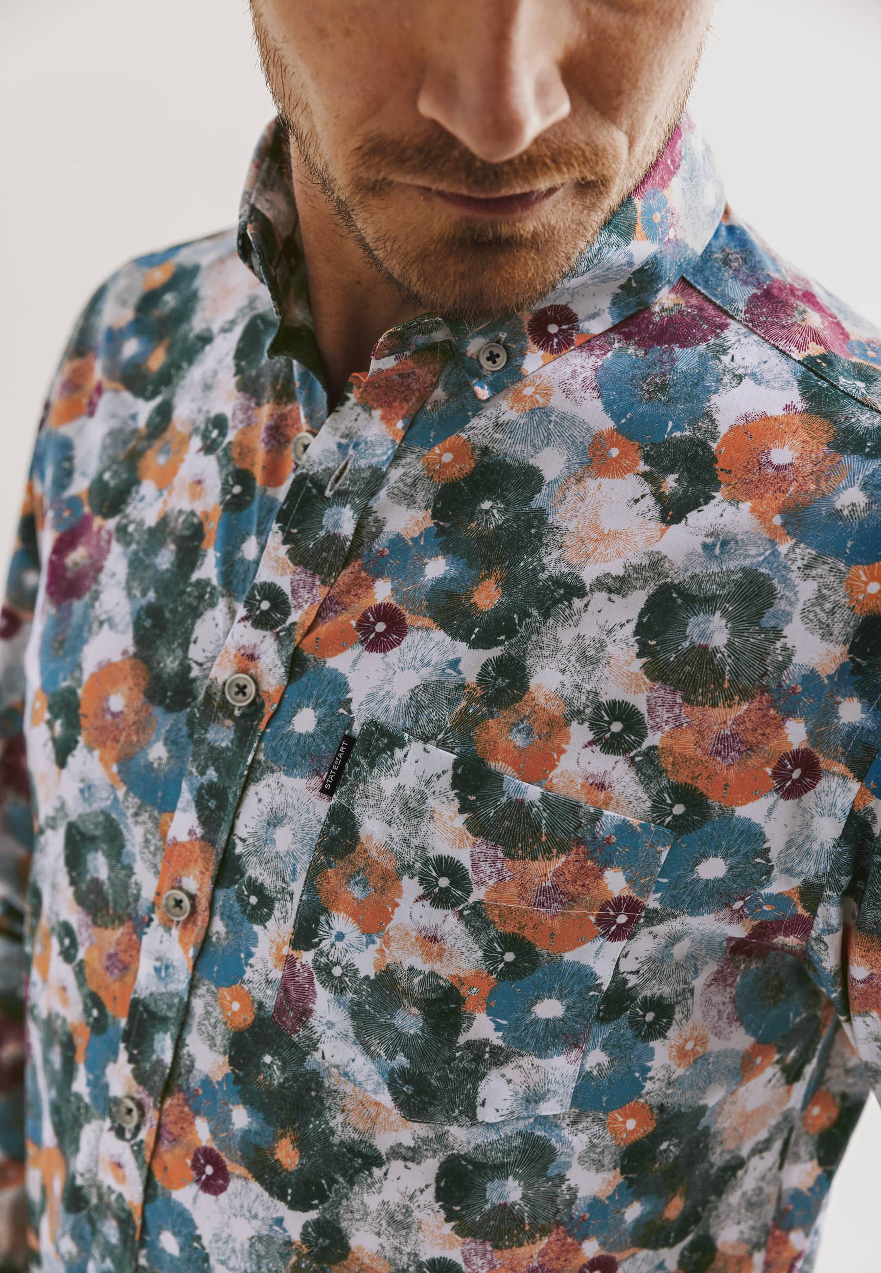 Button-down-overhemd-met-print