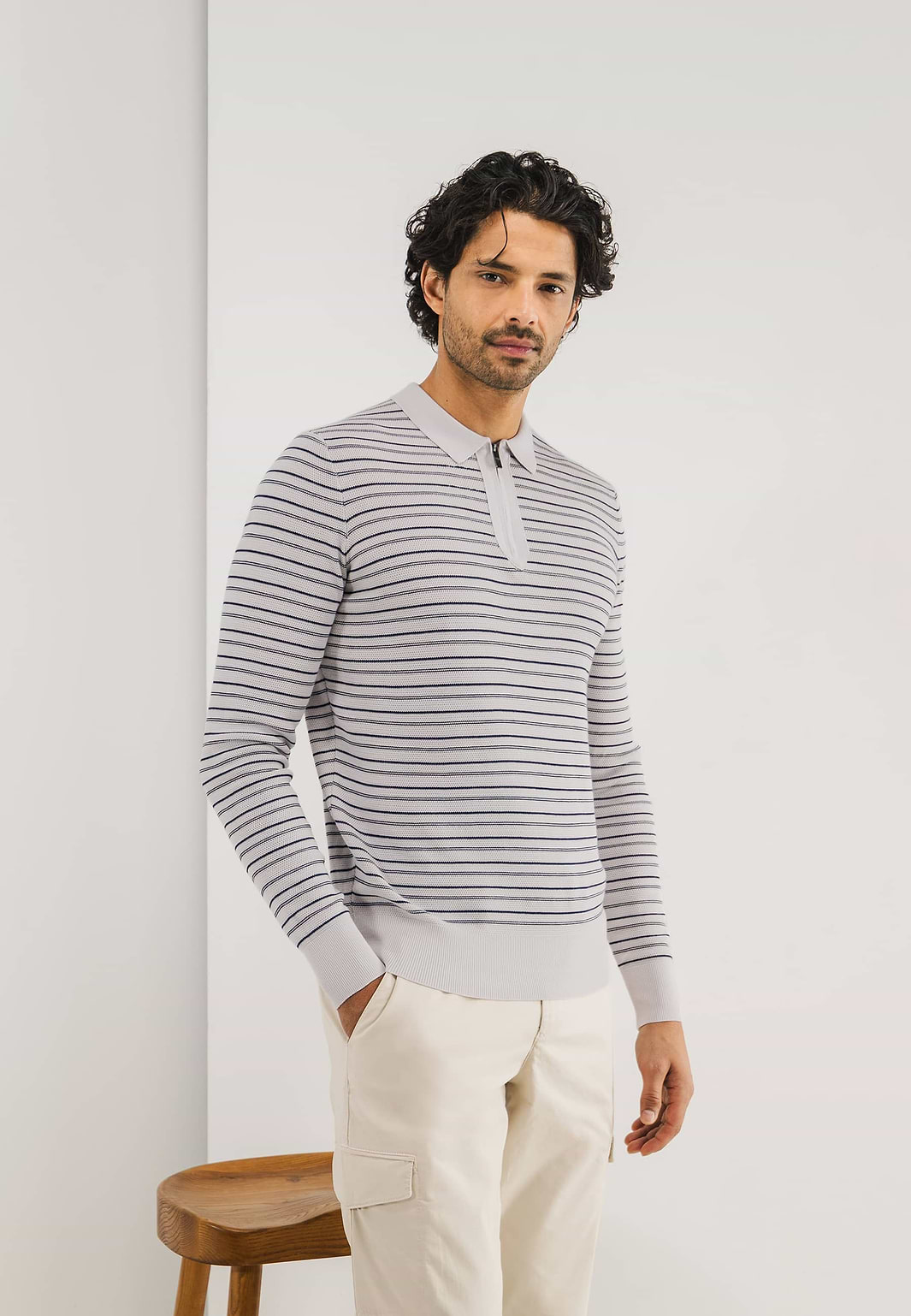 Gebreide-polo-met-halve-rits