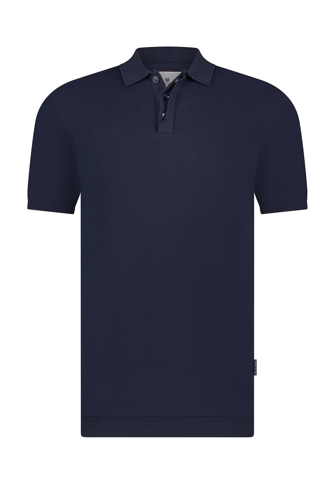 Gebreide-polo-met-korte-mouwen