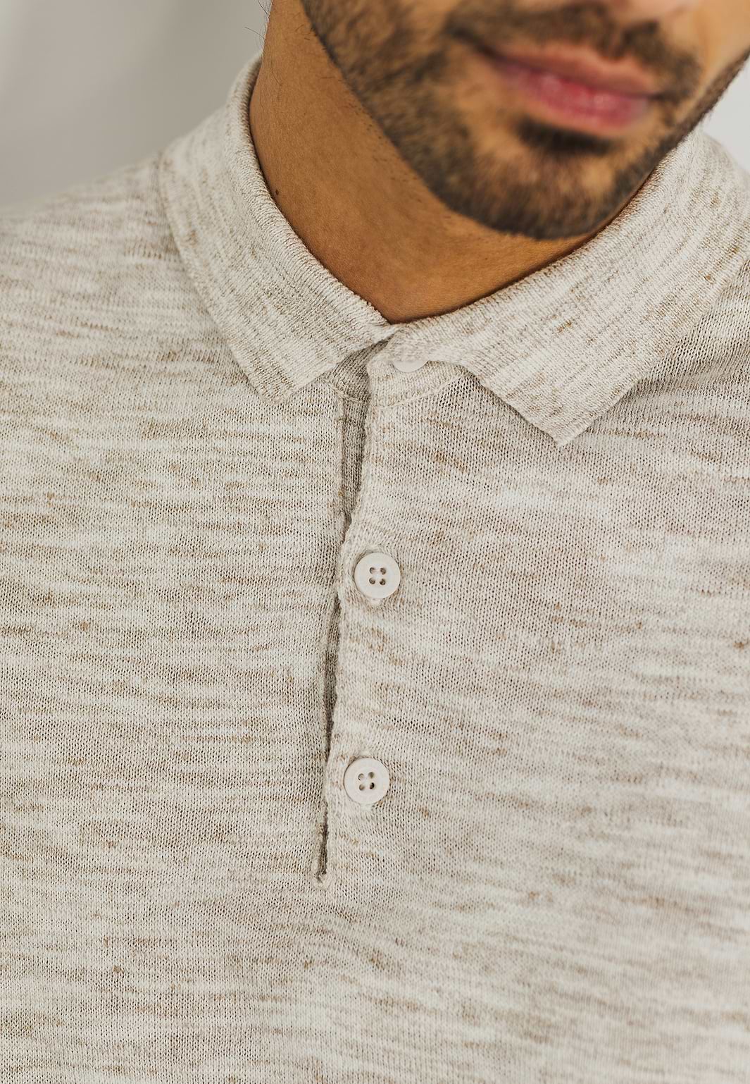 Gebreide-polo-gemêleerd