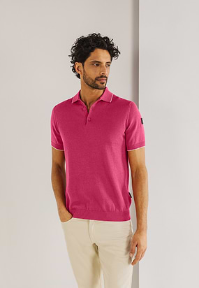 Gebreide-polo-met-korte-mouwen