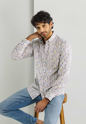 Button-down-overhemd-met-print
