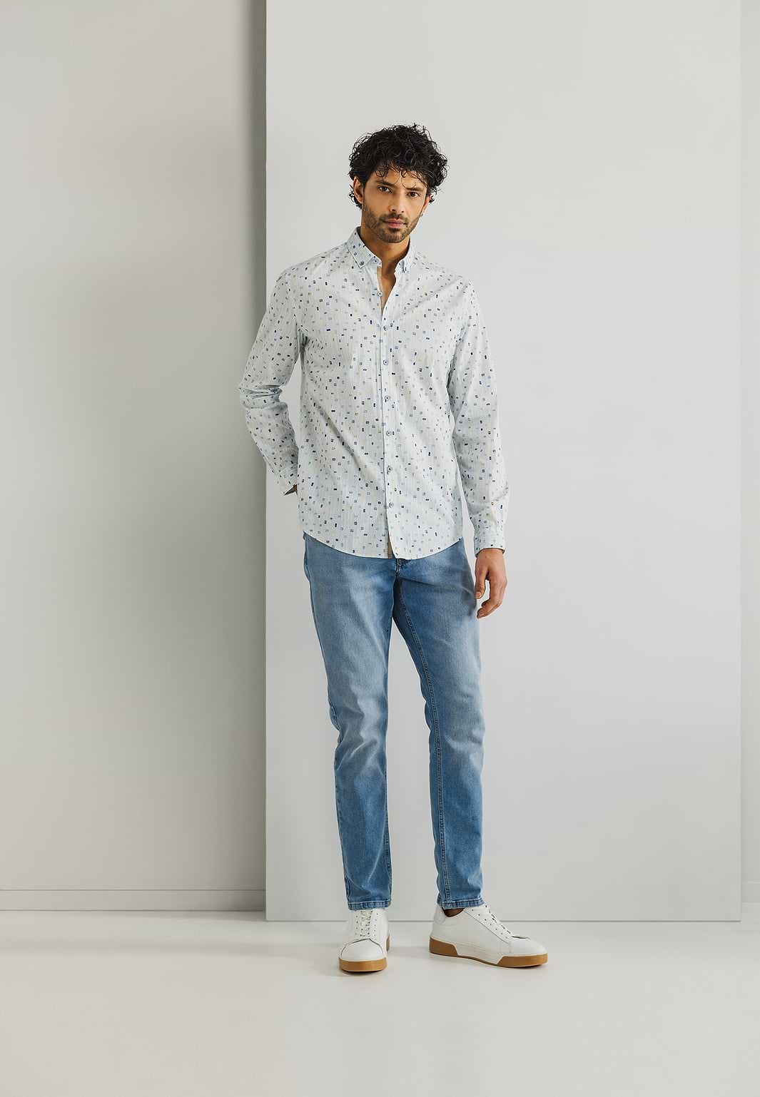 Twill-overhemd-met-abstract-patroon