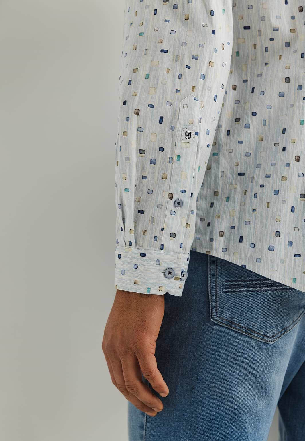 Twill-overhemd-met-abstract-patroon