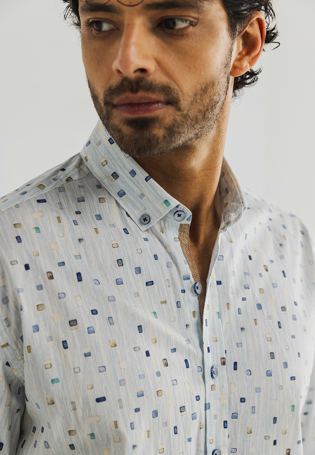 Twill-overhemd-met-abstract-patroon