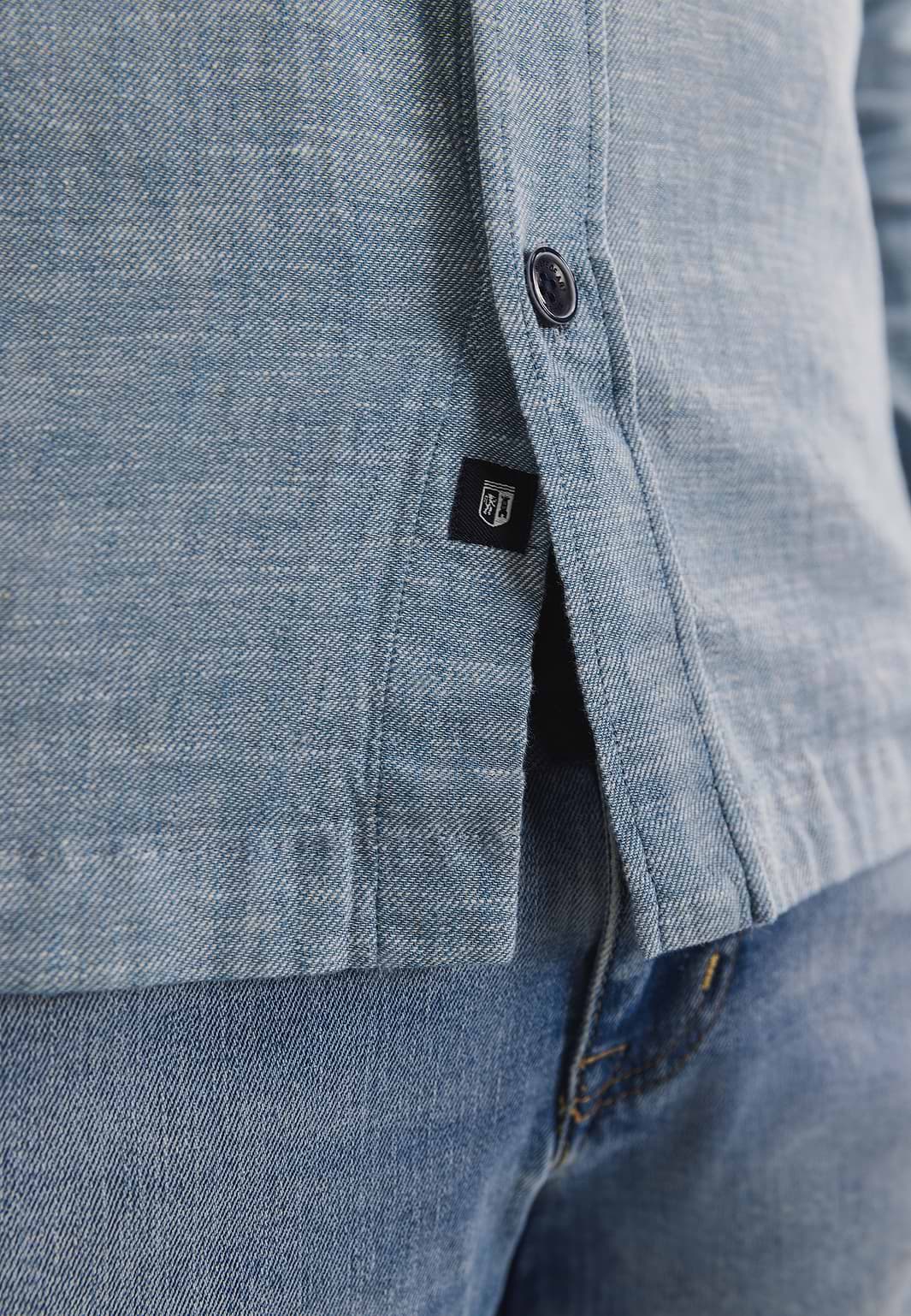 Meliertes-Overshirt-mit-Brusttaschen