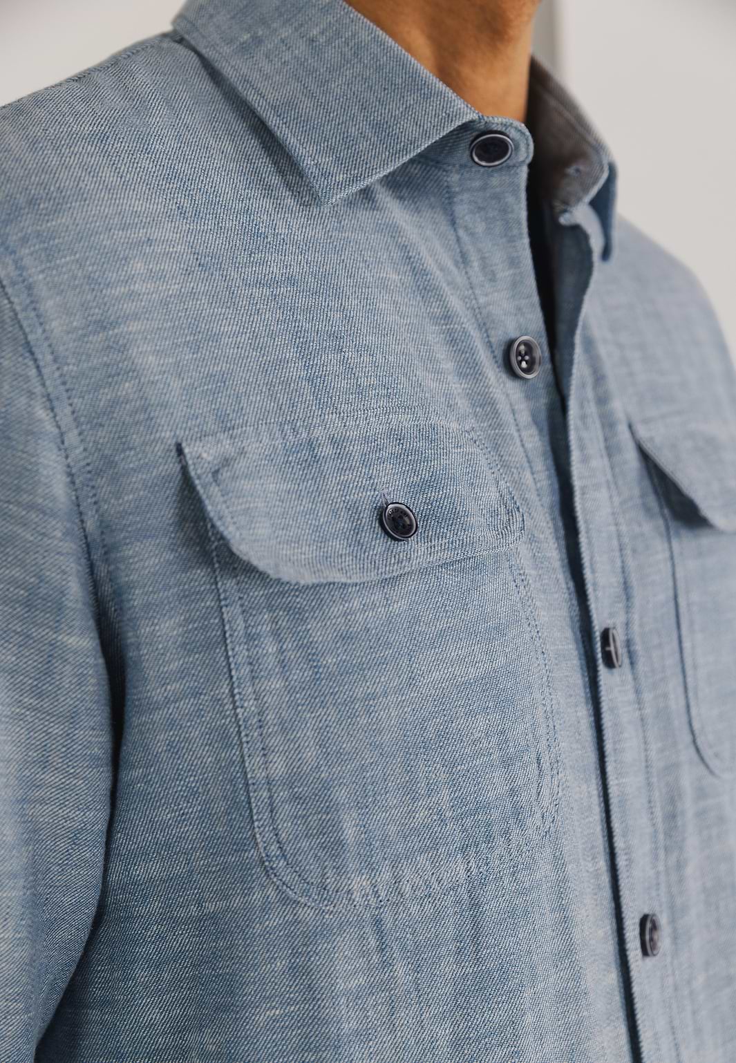 Meliertes-Overshirt-mit-Brusttaschen