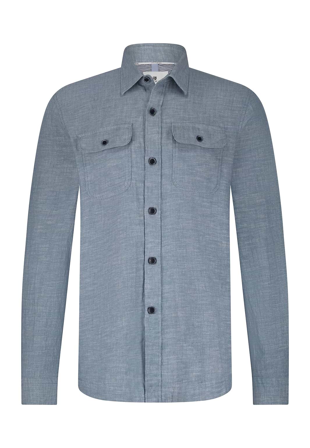 Meliertes-Overshirt-mit-Brusttaschen