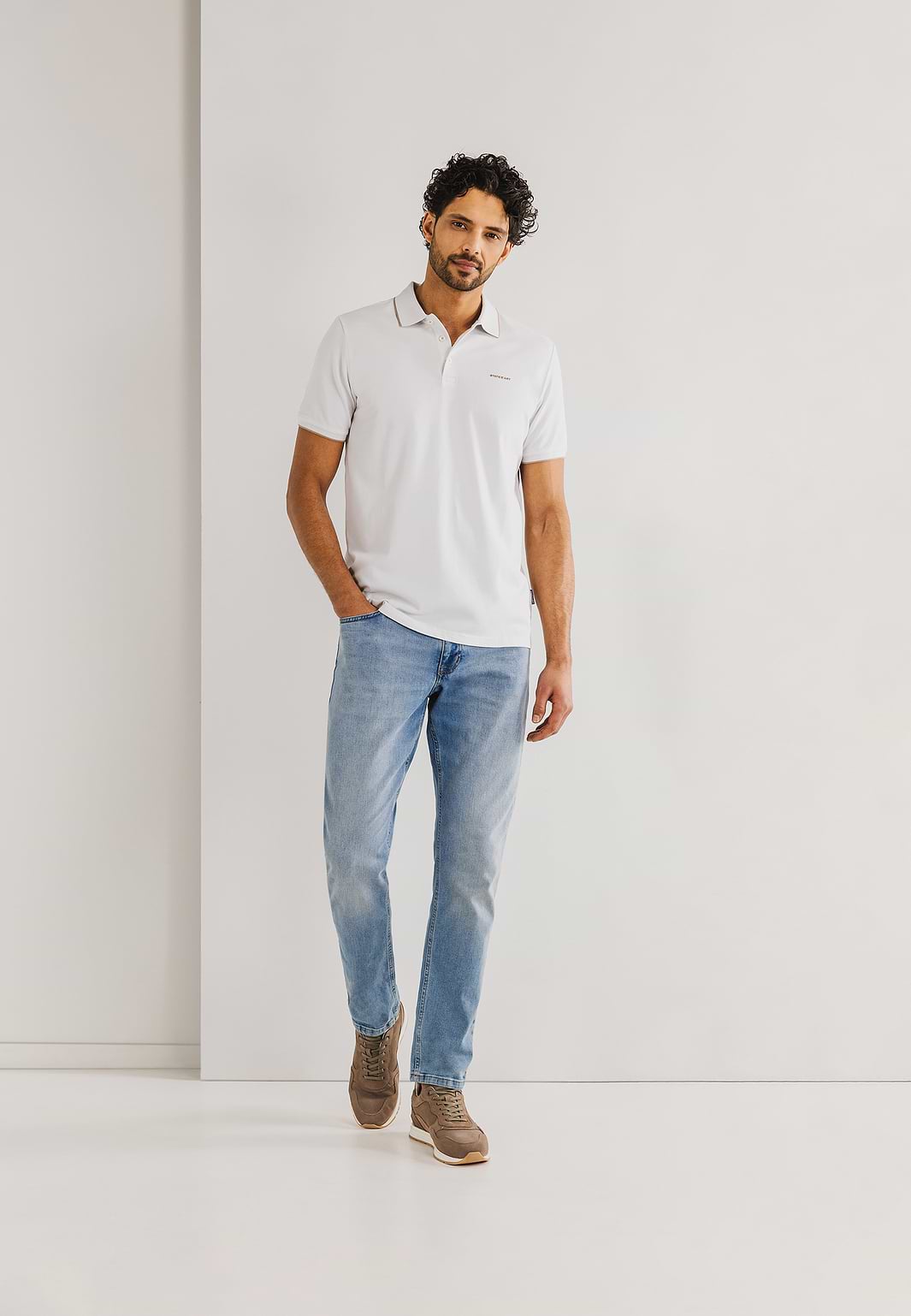 Piqué-Poloshirt-aus-Baumwoll-Stretch
