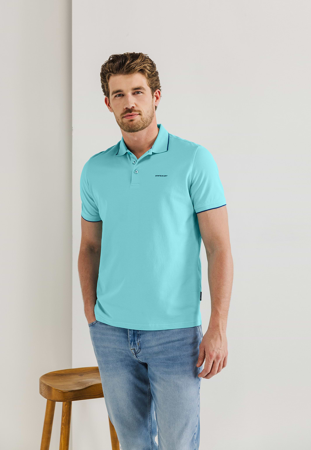 Piqué-polo-in-cotton-stretch