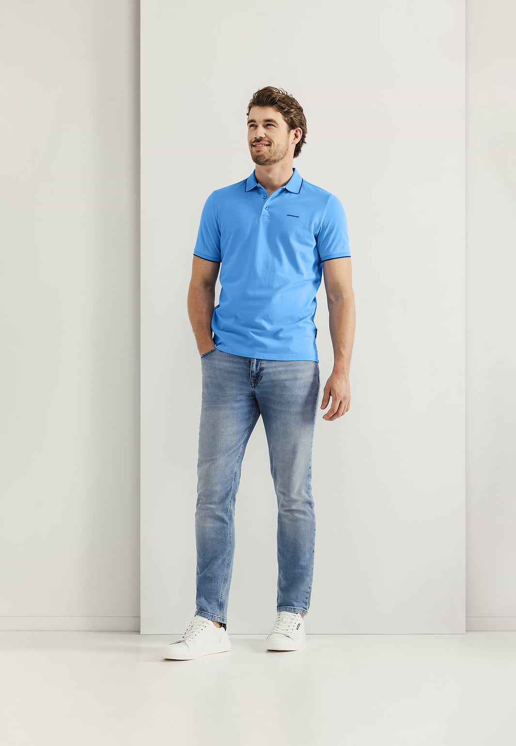 Piqué-polo-in-cotton-stretch