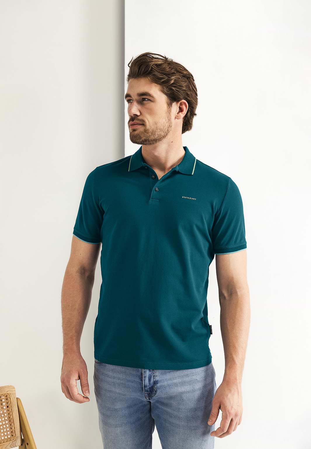 Piqué-polo-in-cotton-stretch