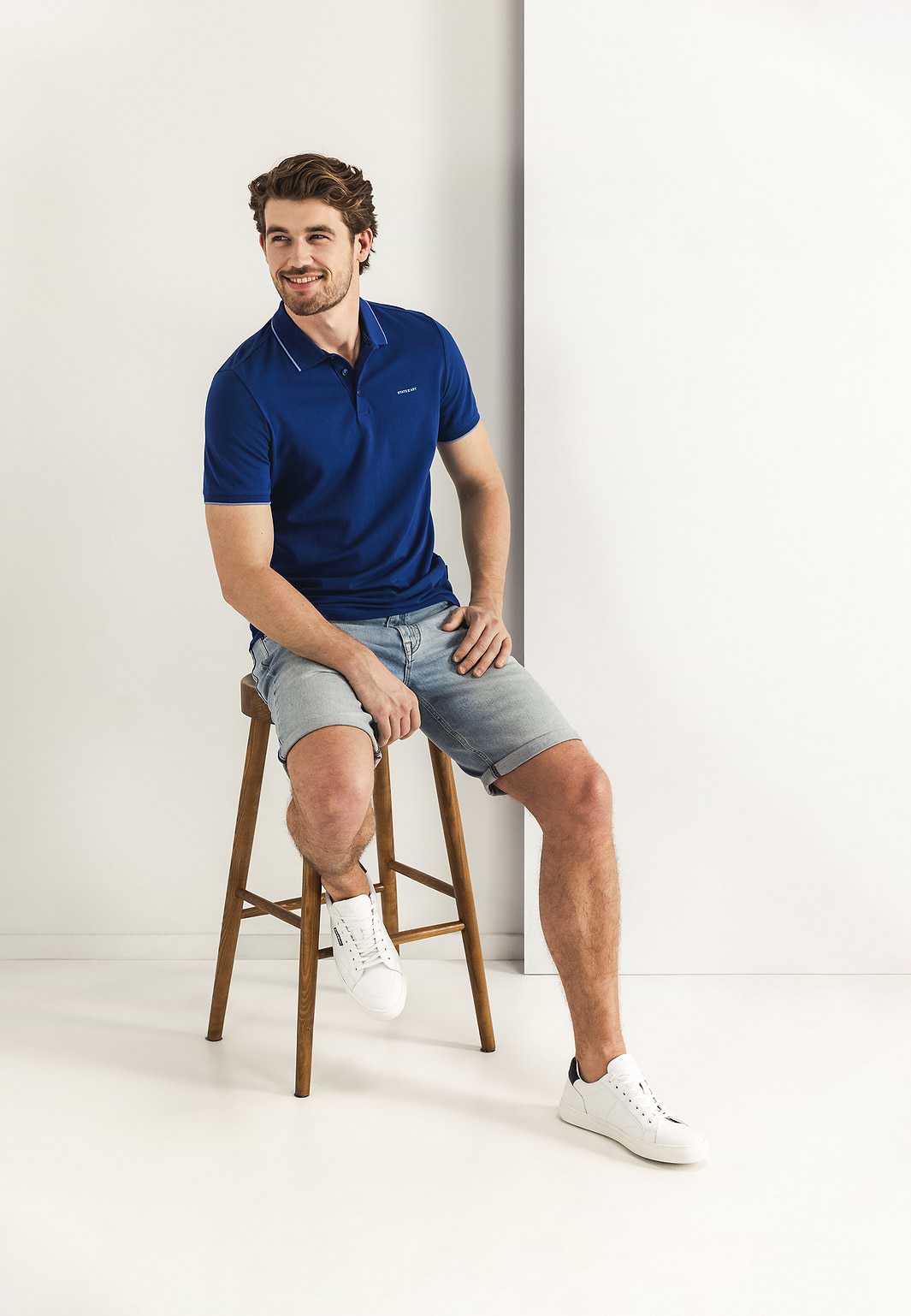Piqué-polo-in-cotton-stretch